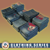 3D Model Download - Clothing - Jeans - Folded